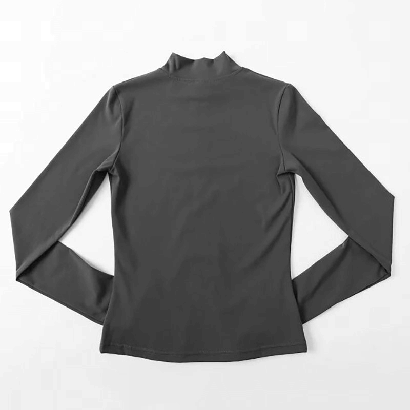Back view of full sleeve top from women's sports fitness set SF1766, made of lightweight breathable nylon, perfect for various activities.